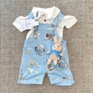 Peter Rabbit Overalls with Bunny Toy